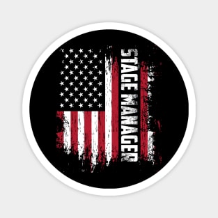 Stage Management: Official Stage Manager USA Flag Magnet